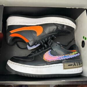 Nike W AF1 Shadow SE Air Force 1 Pixel Swoosh Black White CV8480-001 Women’s 8